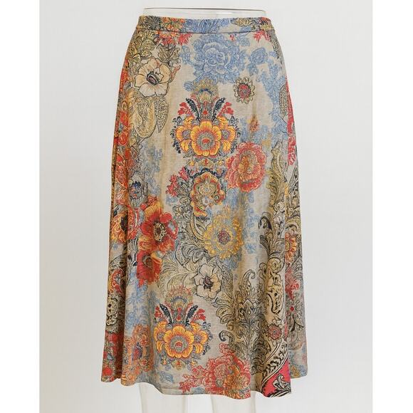 Chico’s Multicolor Floral A-Line Skirt Women’s 0.5 / US Small-Medium - Picture 1 of 9